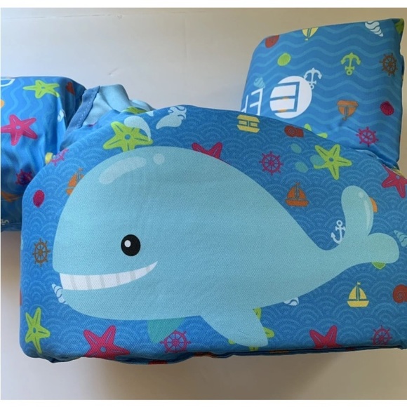 EHIOR SWIM VEST AGES 2-6 BLUE WHATEVER MULTICOLOR PRINT LIGHTWEIGHT - Picture 6 of 6